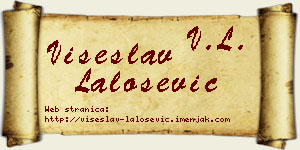 Višeslav Lalošević vizit kartica